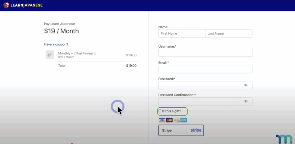 gift online course with MemberPress Gifting Add-on